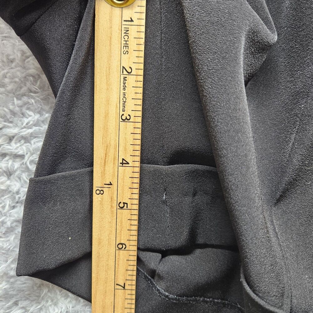 White House Black Market Black Cuffed Shorts Size 4 Chino Business Casual - Picture 7 of 8